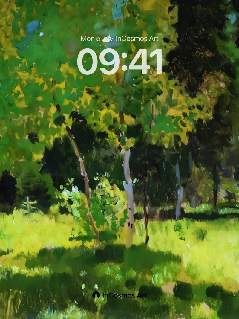 Sunlit Canopy Wallpaper with Dappled Shadows