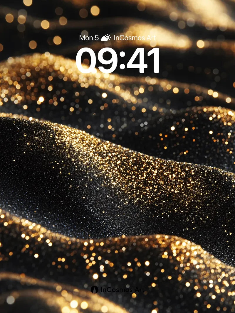 Golden Mirage Wallpaper with Liquid Light