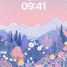 Whispering Meadow Wallpaper with Starlit Hues wallpaper for iPhone, iPad & Mac
