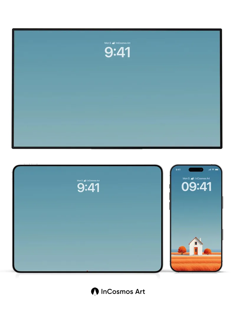 Serene Horizon Wallpaper with Autumnal Hush