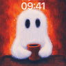 Crimson Hush Ghost Wallpaper with Warmth wallpaper for iPhone, iPad & Mac