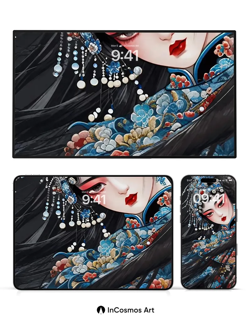 Velvet Reverie Wallpaper with Jade Threads