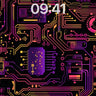 Neon Circuitry Wallpaper with Electric Pulse wallpaper for iPhone, iPad & Mac