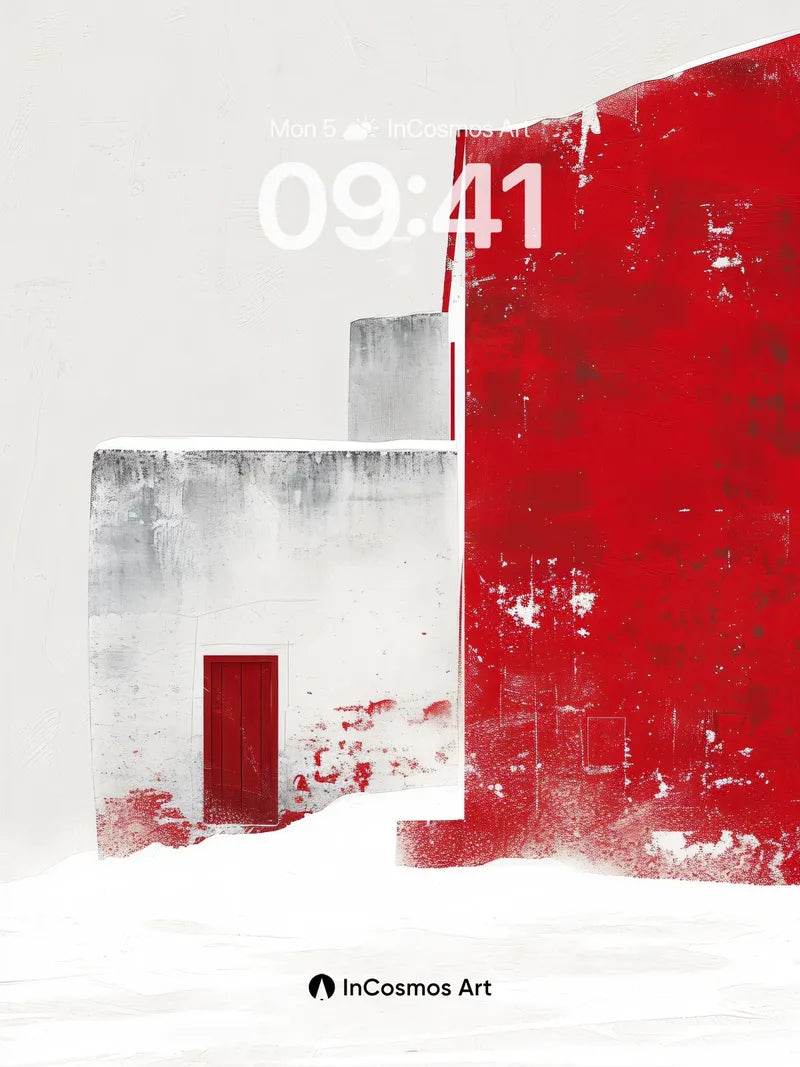 Silent Red Echo Wallpaper with Concrete Whispers