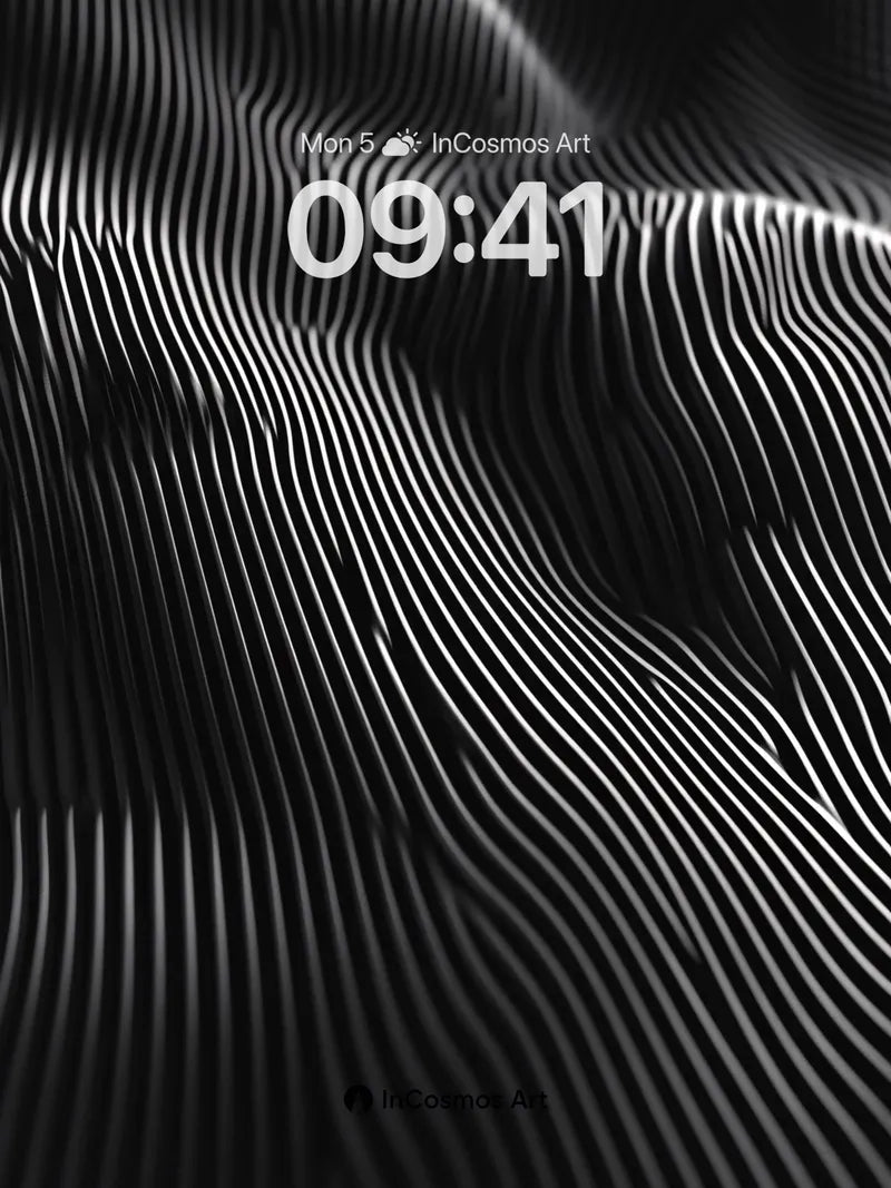 Shadow Weave Wallpaper with Liquid Lines