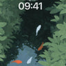 Serene Koi Pond Nature Background wallpaper for iPhone, iPad & Mac