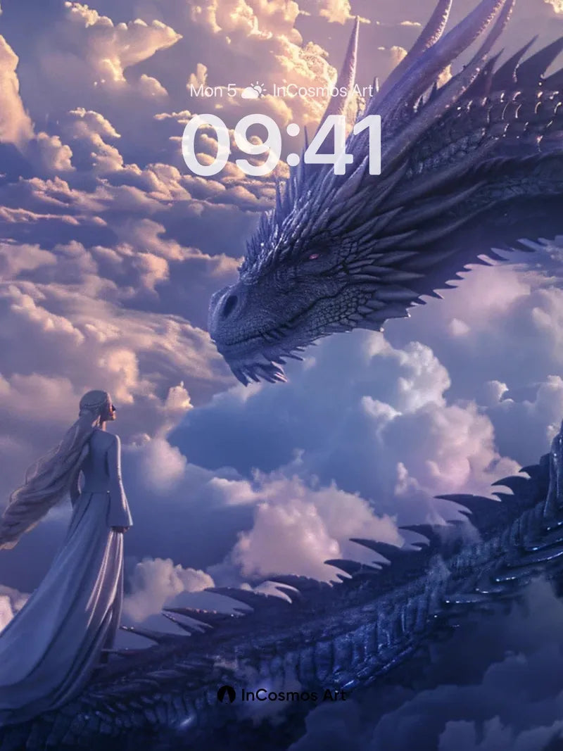 Ethereal Skybound Wallpaper with Dragon's Whisper