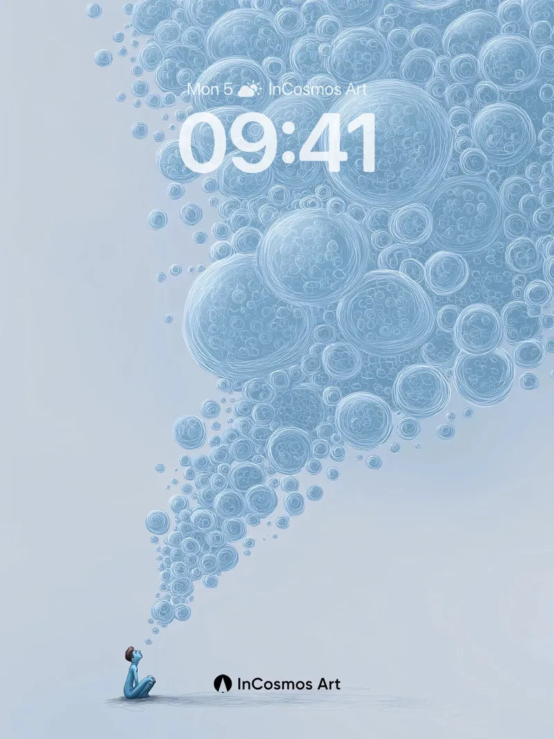 Serenity Bubble Wallpaper with Celestial Breath wallpaper for iPhone, iPad & Mac