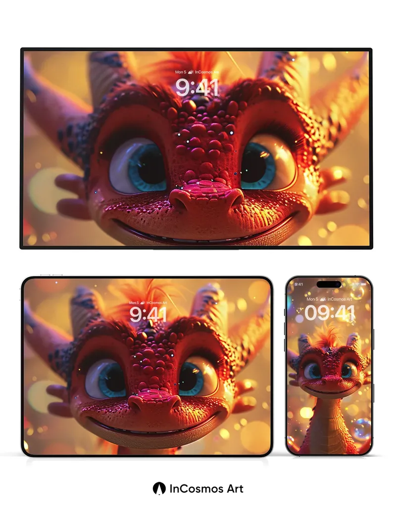 Wonderful Dragonlight Wallpaper with Sparkling Bubbles