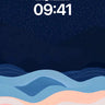 Starry Tides Wallpaper with Soft Horizon Lines wallpaper for iPhone, iPad & Mac