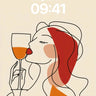 Whispering Lines Wallpaper with Wine-Scented Hues wallpaper for iPhone, iPad & Mac