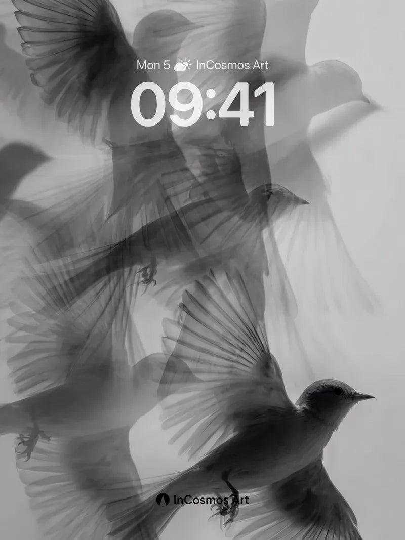 Ghost Flight Wallpaper with Ethereal Wings