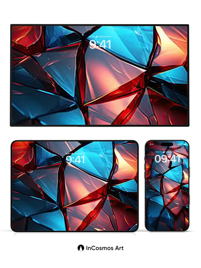 Fractal Ember Wallpaper with Shattered Light