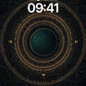 Cosmic Mandala Wallpaper with Golden Echoes wallpaper for iPhone, iPad & Mac