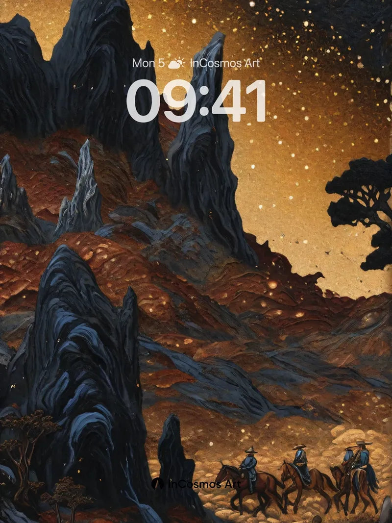 Stellar Canyon Wallpaper with Midnight Riders