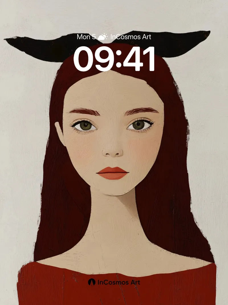 Silken Stillness Wallpaper with Batwing Bow