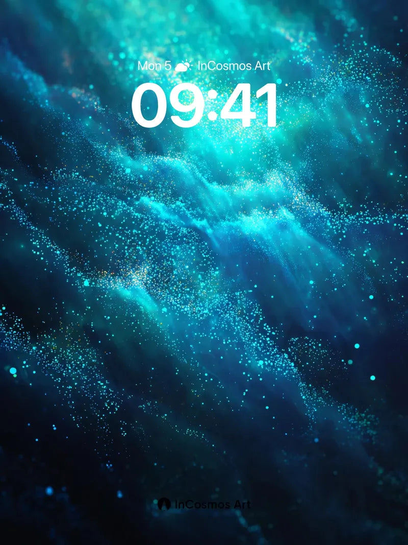 Celestial Nebula Wallpaper with Floating Light Dust