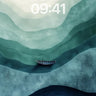 Serene Abyss Wallpaper with Floating Canoe wallpaper for iPhone, iPad & Mac