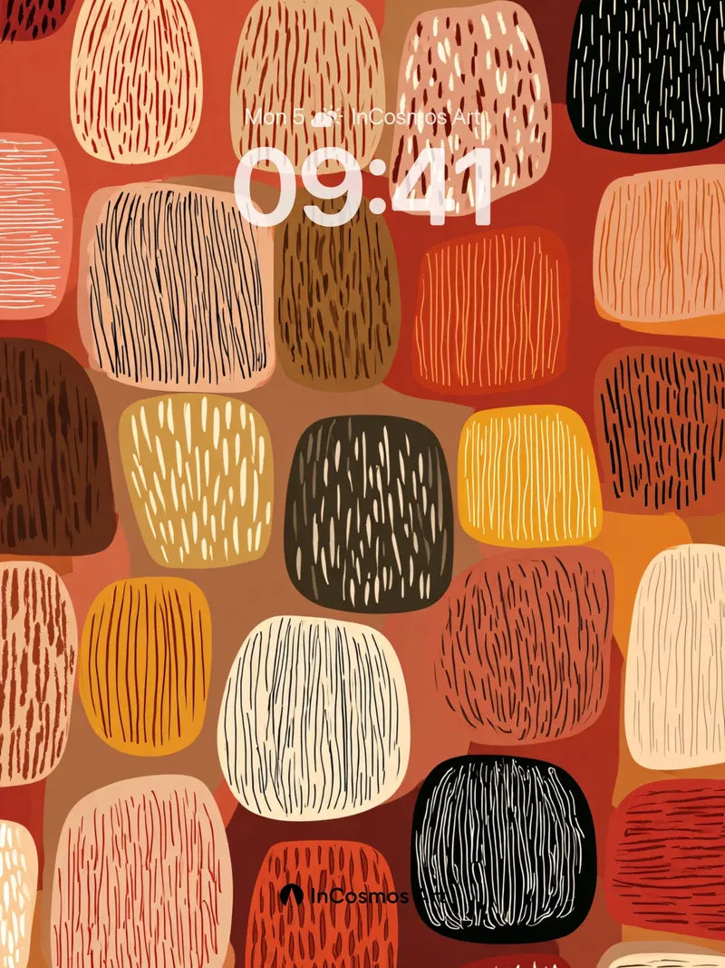 Rustic Tapestry Wallpaper with Hand-Drawn Texture wallpaper for iPhone, iPad & Mac