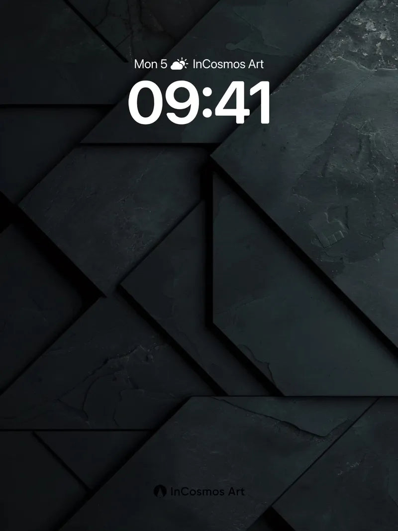 Shadowed Geometry Wallpaper with Stone Veins