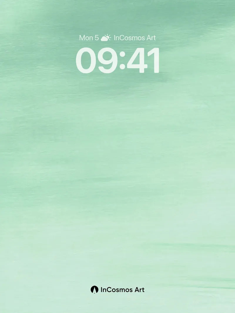 Serene Mint Gradient Wallpaper with Soft Haze