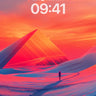 Crimson Dunes Wallpaper with Frozen Light wallpaper for iPhone, iPad & Mac