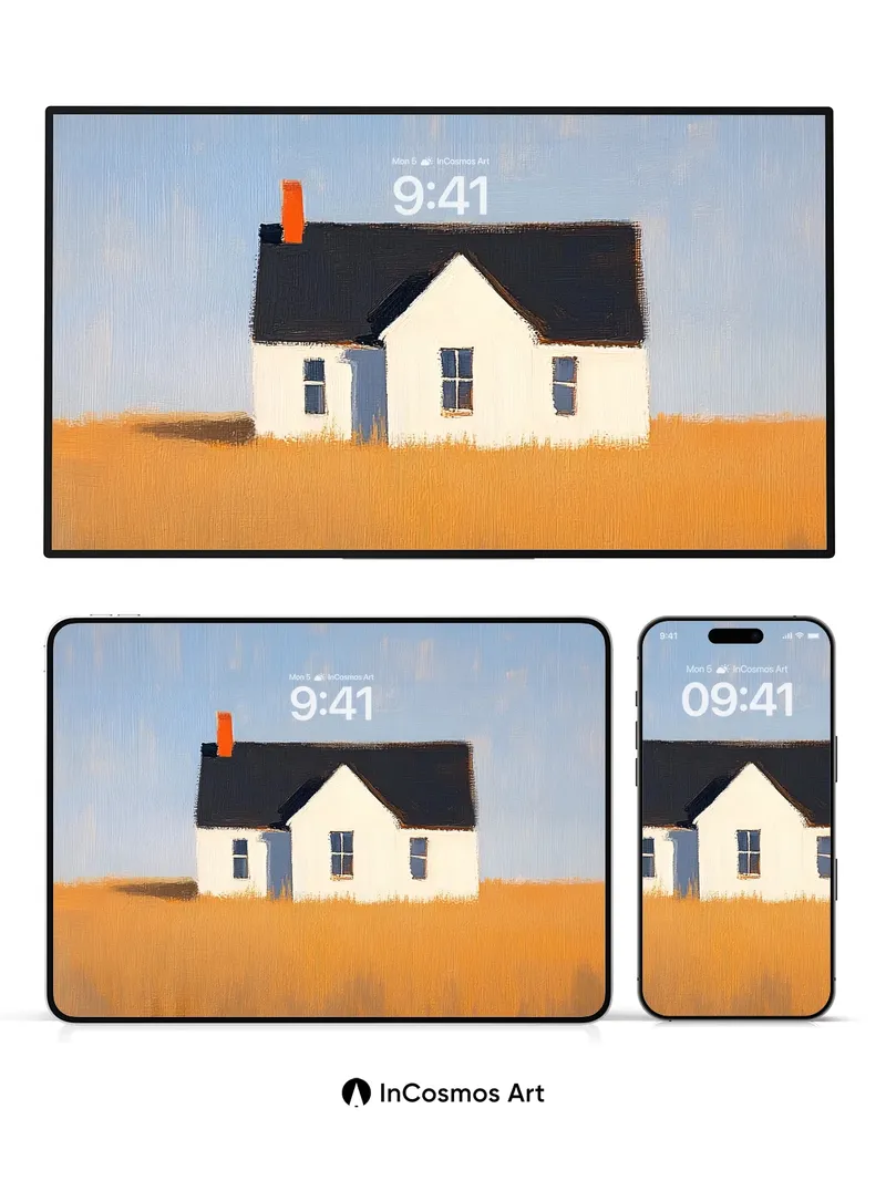 Golden Stillness Wallpaper with Whispering Fields