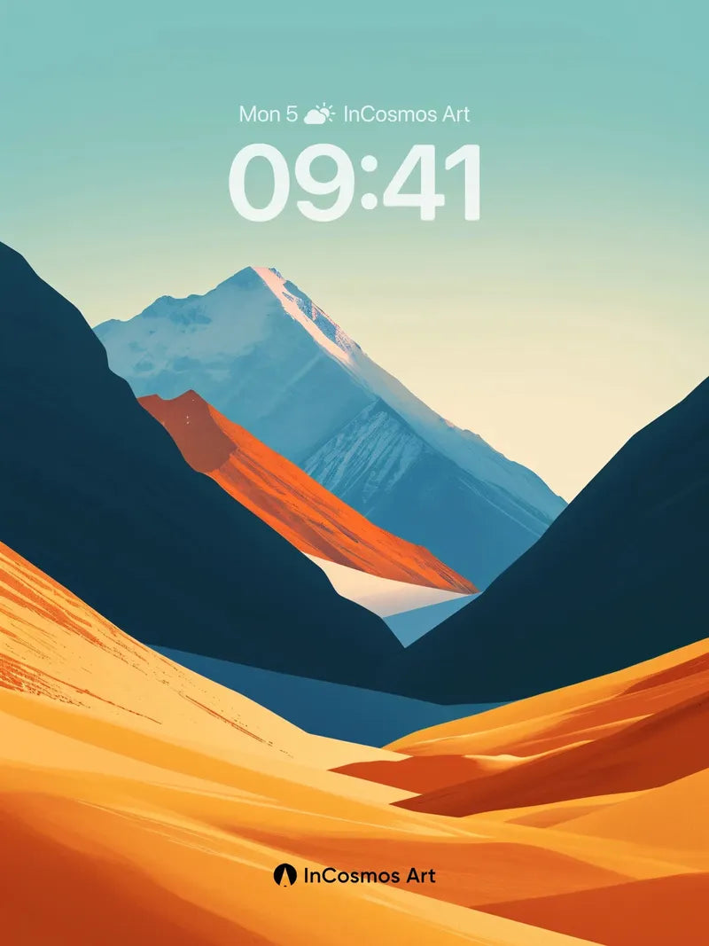 Serenity Peak Wallpaper with Amber Dunes