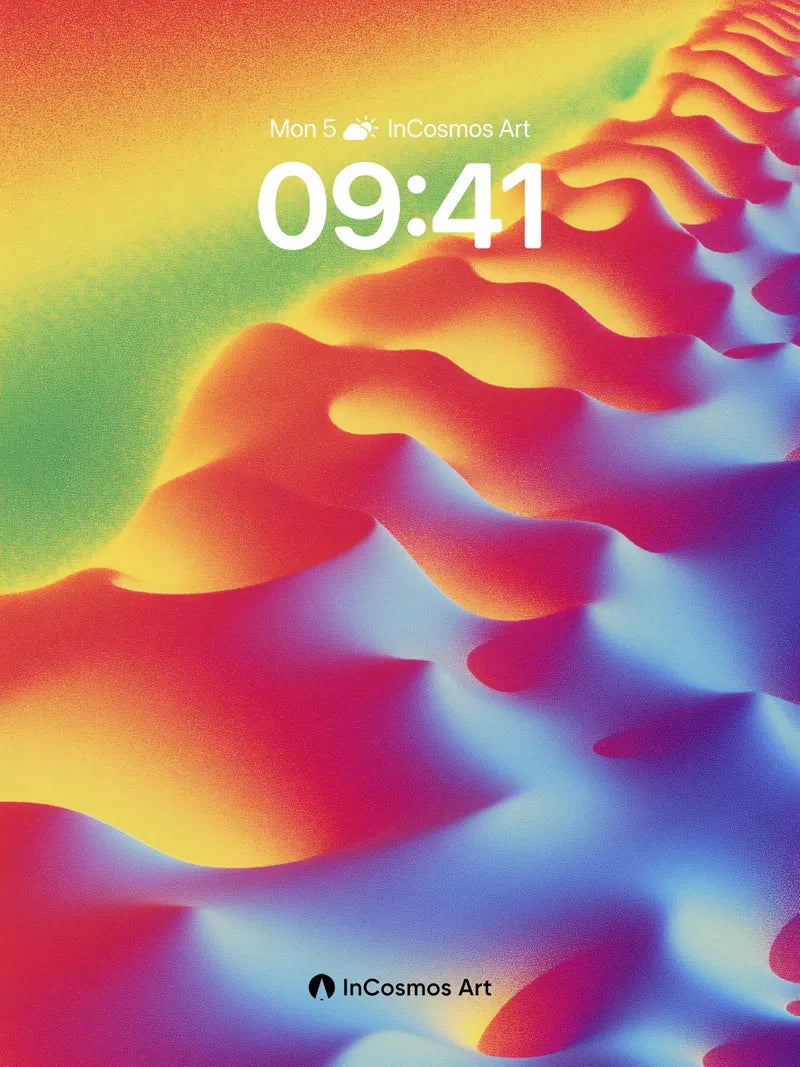 Spectral Wave Wallpaper with Liquid Light