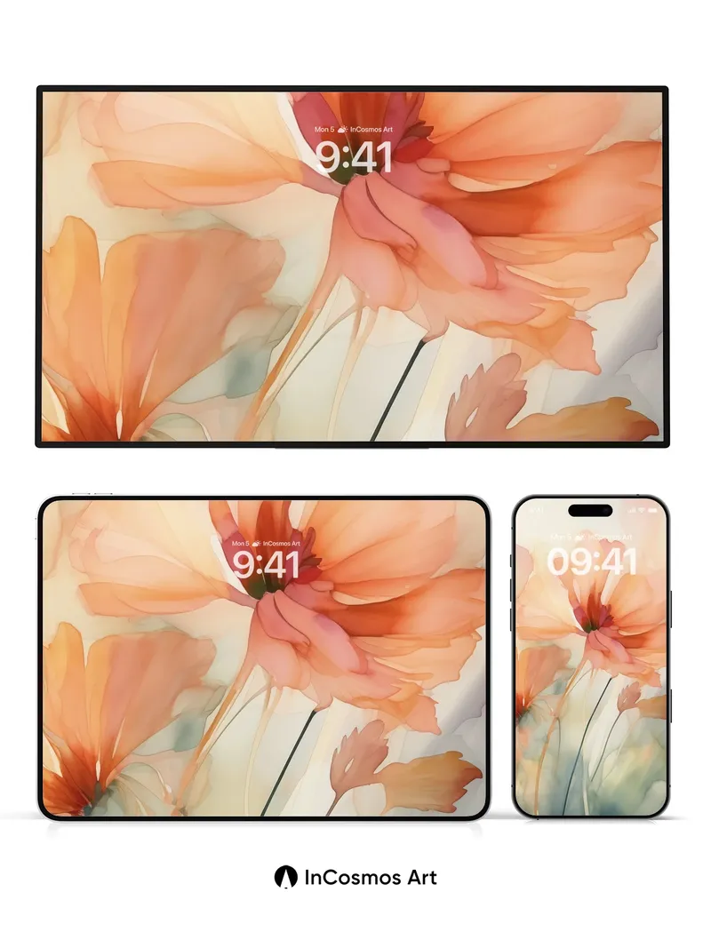 Luminous Petal Wallpaper with Ethereal Hues