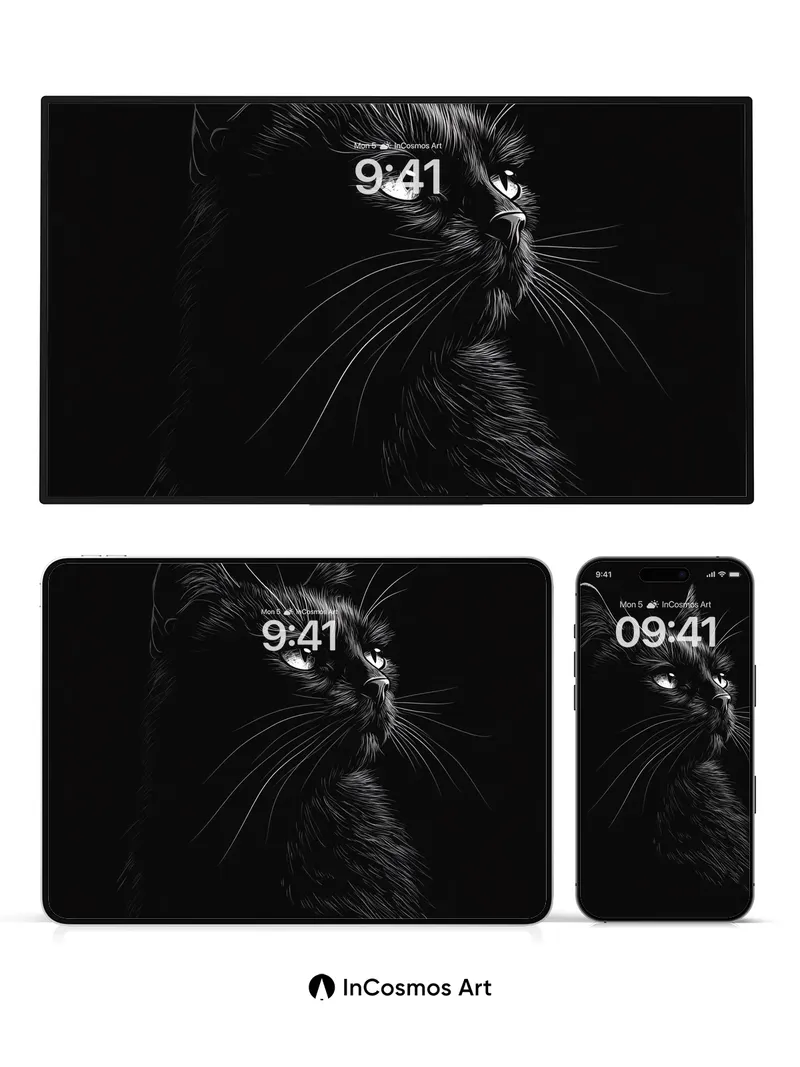 Shadow Whispers Wallpaper with Glowing Eyes