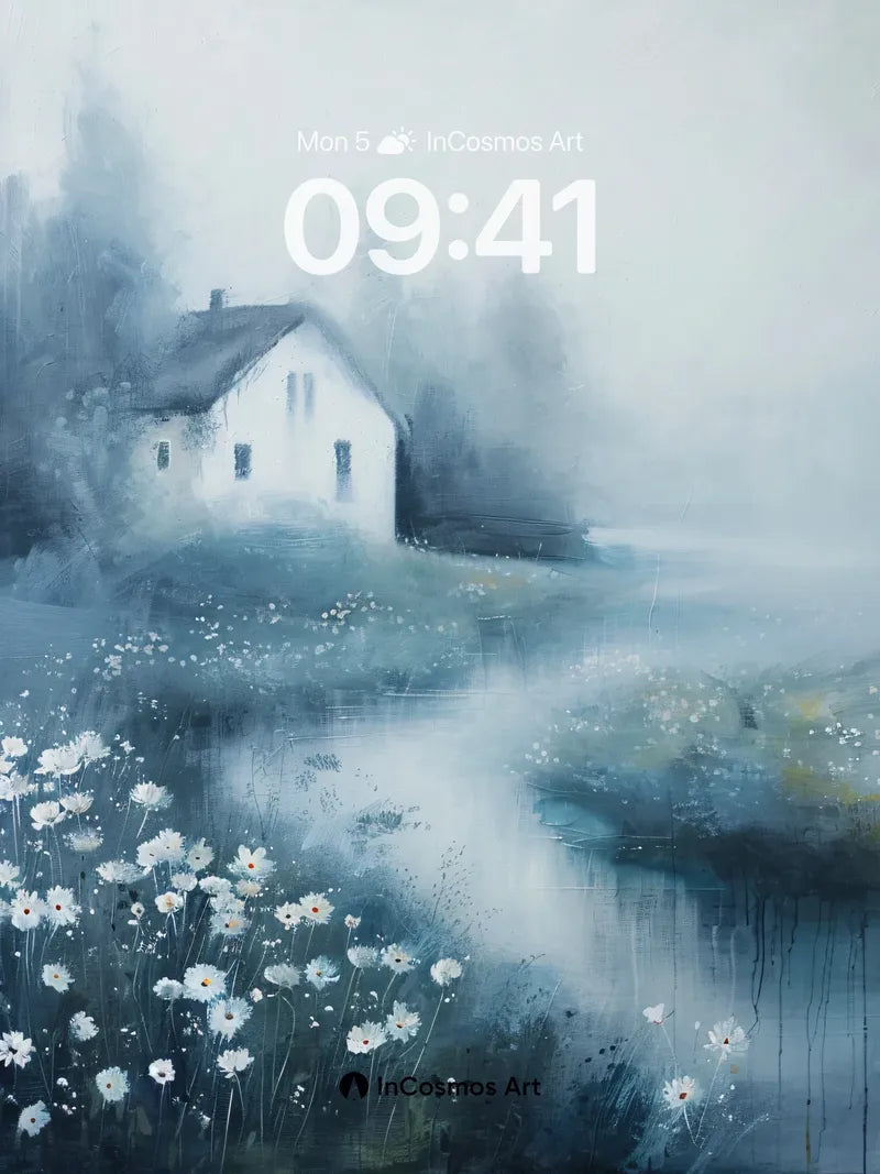Misty Reverie Wallpaper with Dandelion Whispers