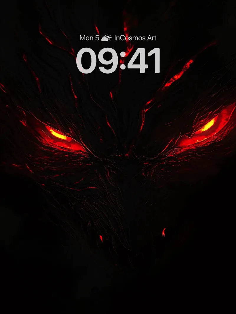 Eternal Ember Wallpaper with Burning Gaze