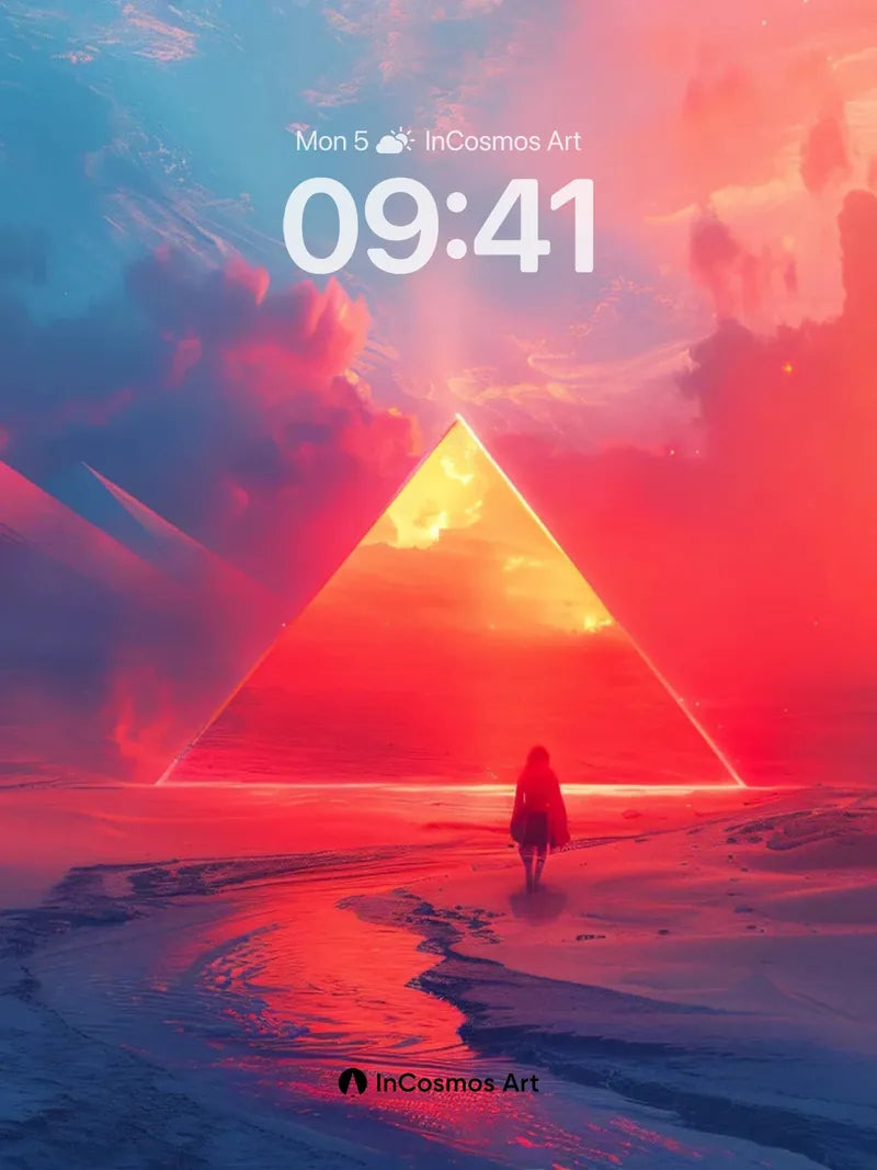 Surreal Prism Wallpaper with Cosmic Horizon