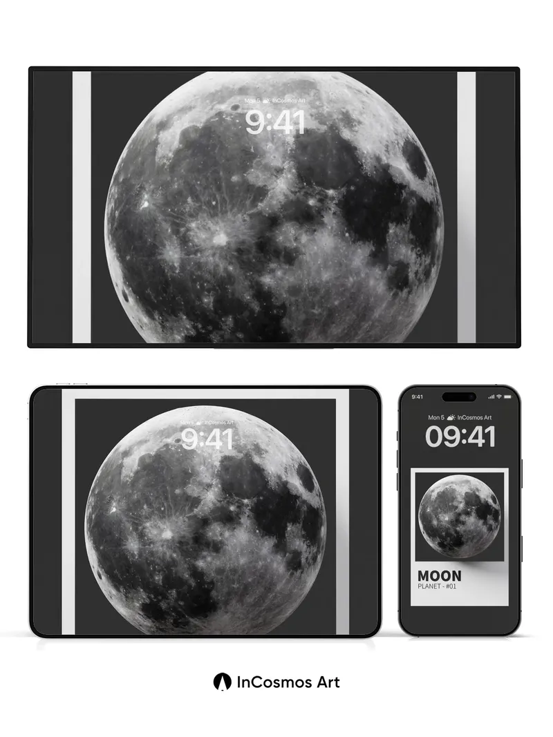 Silent Crater Wallpaper with Lunar Depth