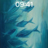 Serene Depths Wallpaper with Floating Fish wallpaper for iPhone, iPad & Mac