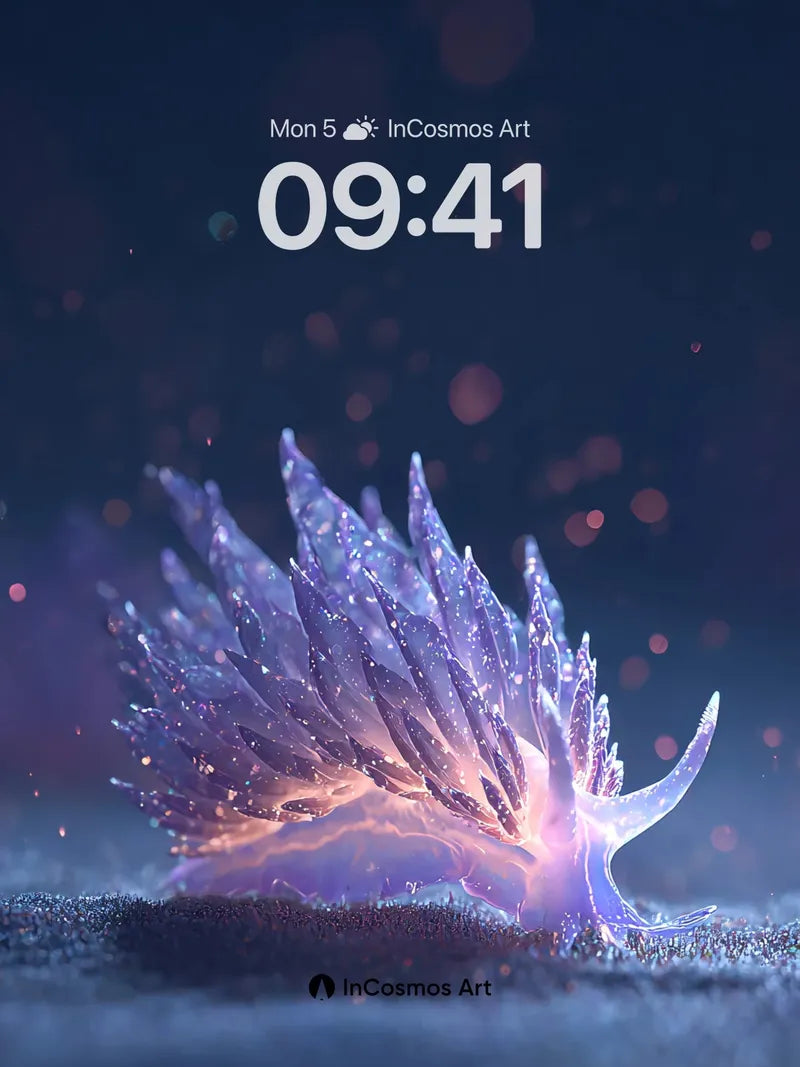 Ethereal Sea Slug Wallpaper in Deep Ocean wallpaper for iPhone, iPad & Mac