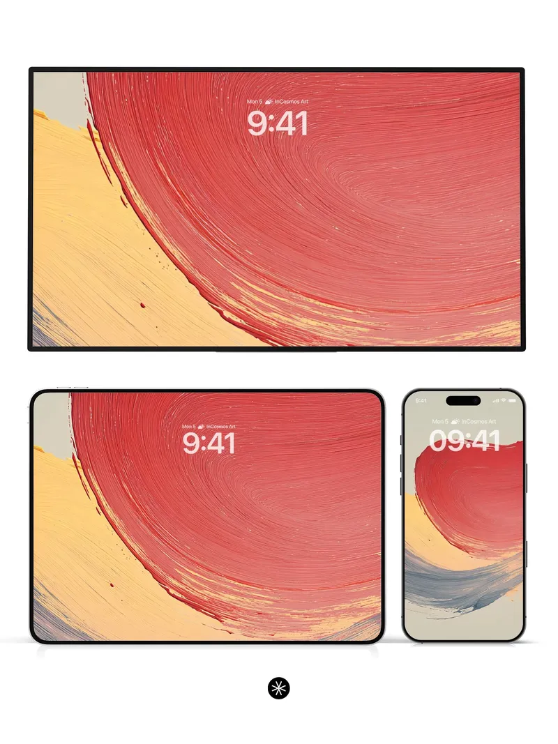Fluid Harmony Abstract Wallpaper with Soft Gradient Flow
