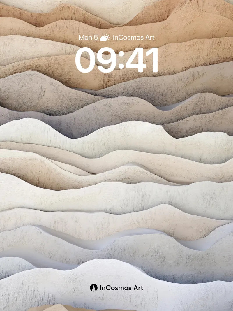 Sculpted Sand Dune Wallpaper with Soft Light Waves