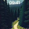 Serenity Trail Wallpaper with Whispering Pines wallpaper for iPhone, iPad & Mac