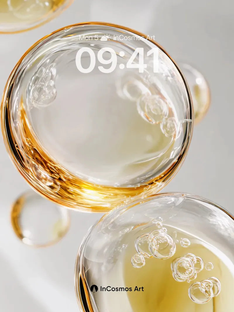 Golden Hush Wallpaper with Bubbled Light