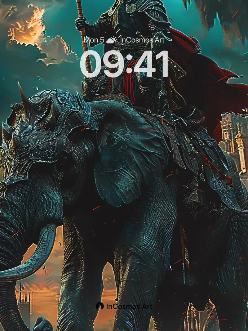 Iron Thunder Wallpaper with War-Elephant Majesty