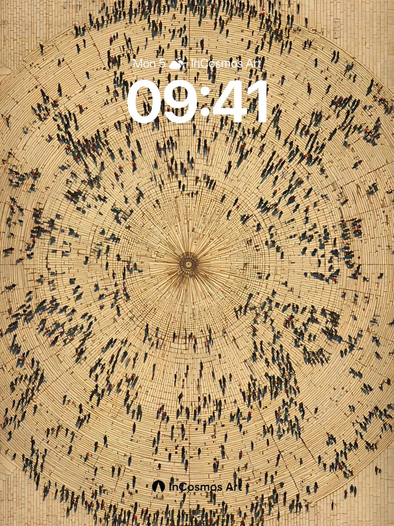 Concentric Pulse Wallpaper with Human Currents