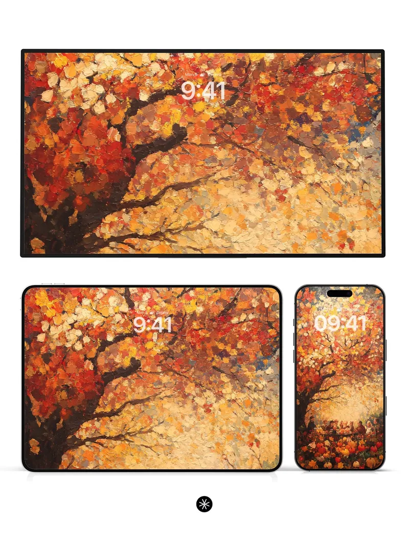 Autumn Canopy Gathering Wallpaper