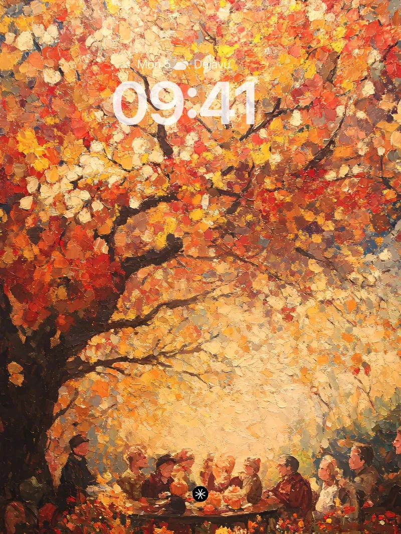 Autumn Canopy Gathering Wallpaper
