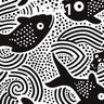 Swirling Fish Wallpaper with Polka Dot Patterns wallpaper for iPhone, iPad & Mac