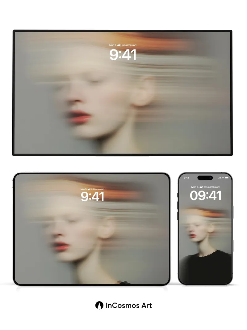 Blurred Motion Wallpaper with Ethereal Light Trails