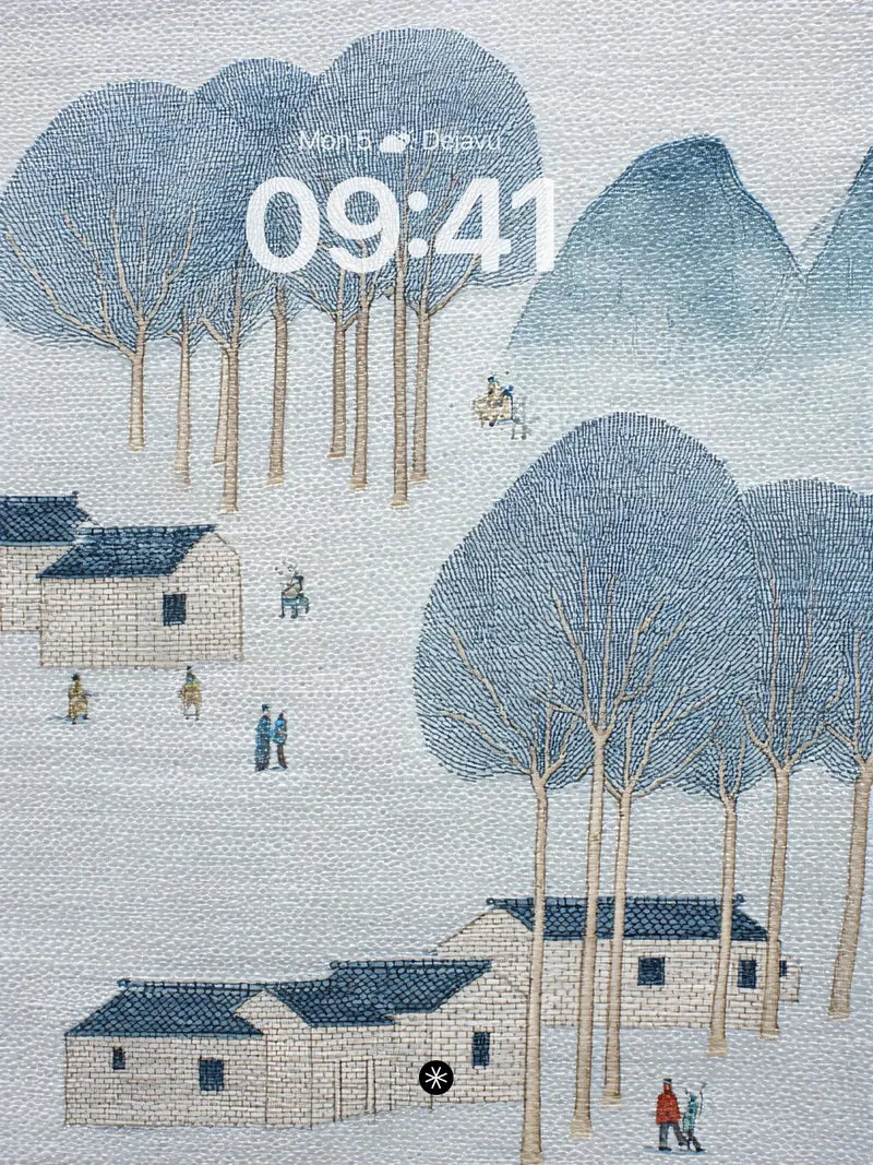 Winter Village Serenity Wallpaper