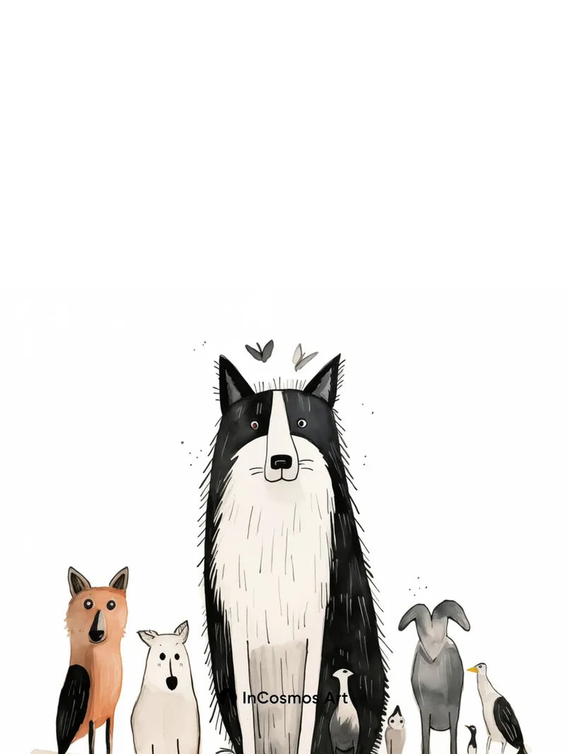 Whispering Forest Wallpaper with Animal Friends