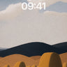 Golden Hush Wallpaper with Distant Hills wallpaper for iPhone, iPad & Mac